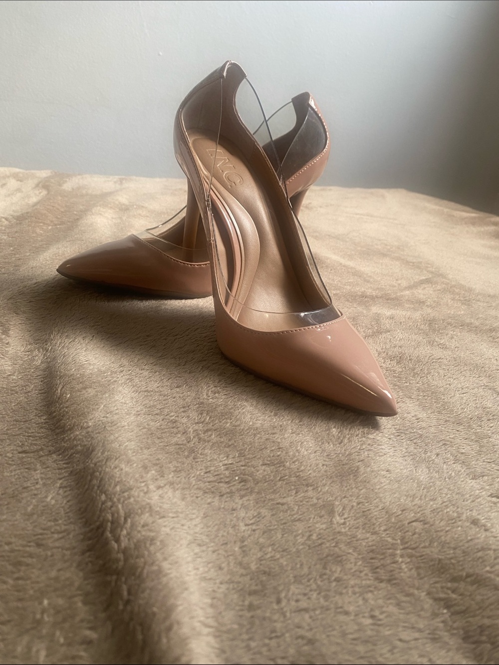 INC International Concepts Nude Patent Pointed-Toe Pumps - Picture 2 of 4